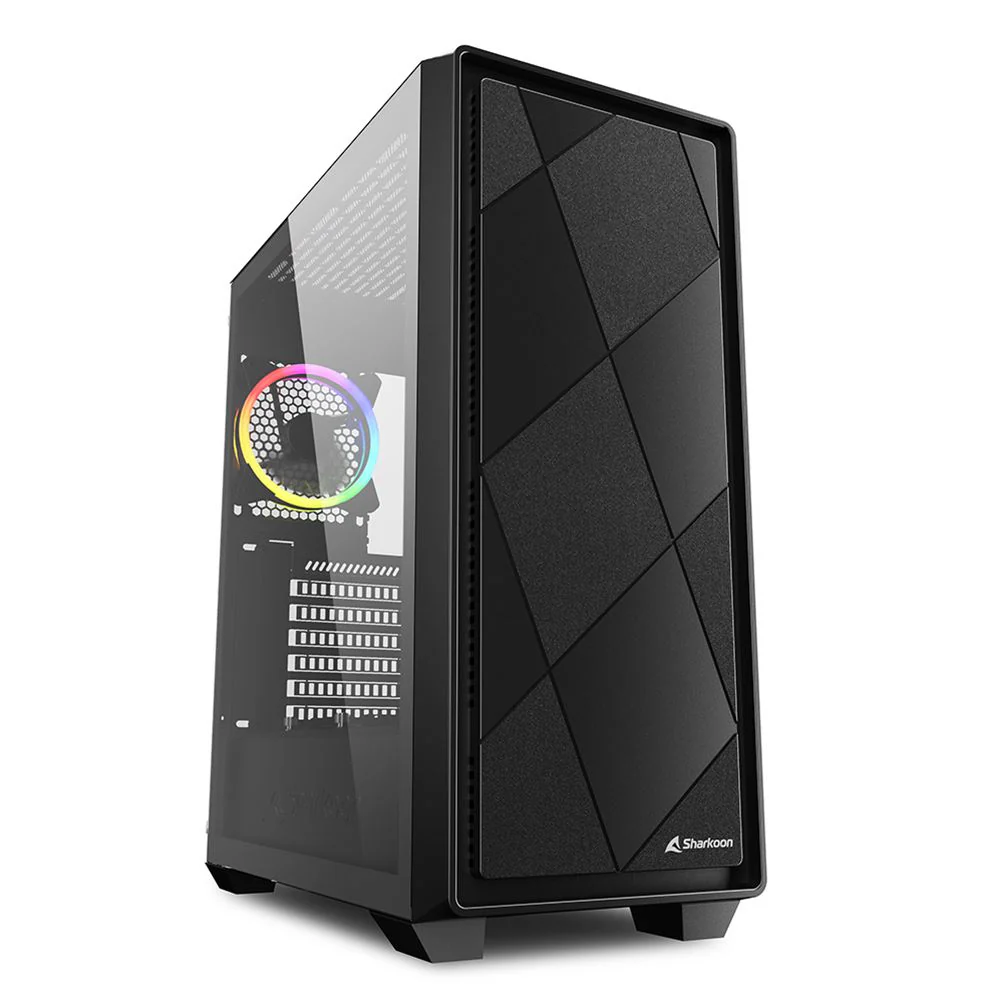 Sharkoon VS8 RGB . tower case (black. tempered glass)