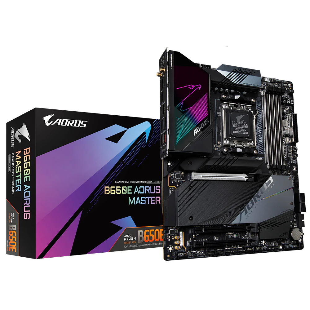GIGABYTE B650E AORUS MASTER. motherboard (black)