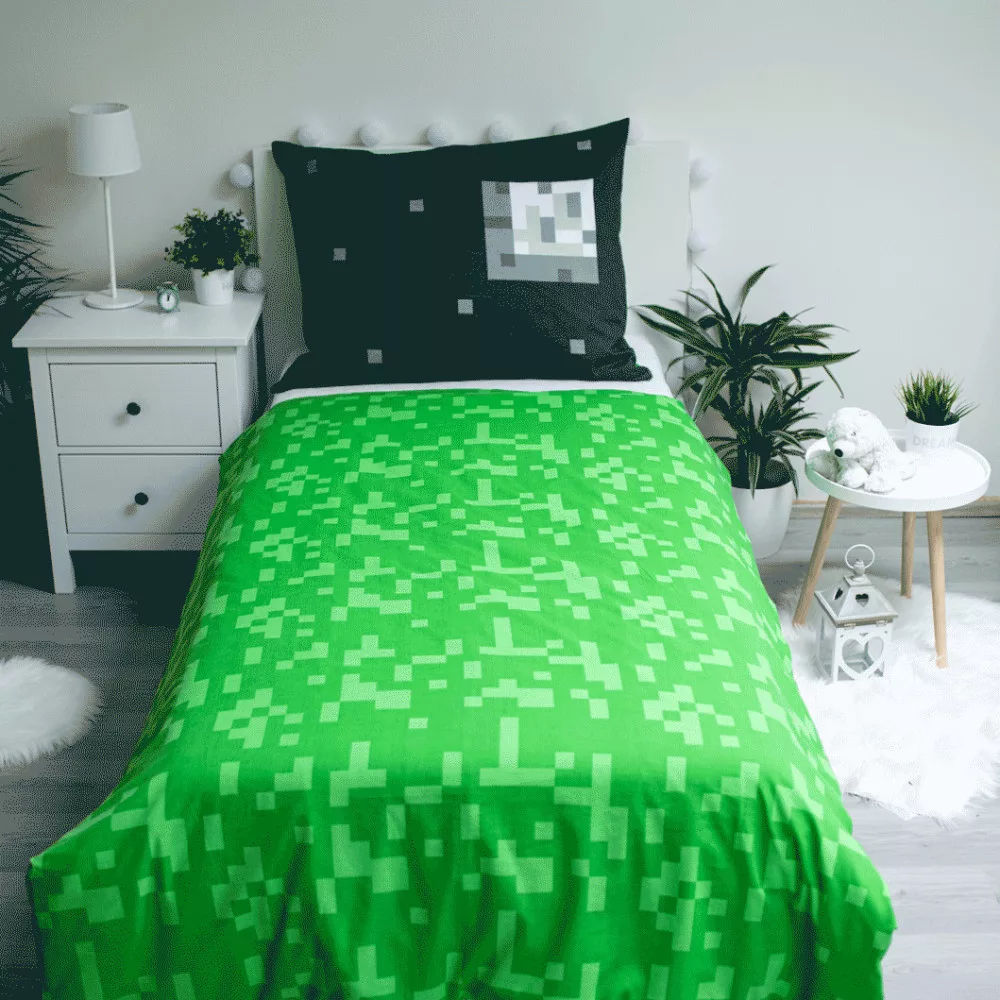 Minecraft Sssleep Tight sengetøjssæt 140×200 cm. 70×90 cm