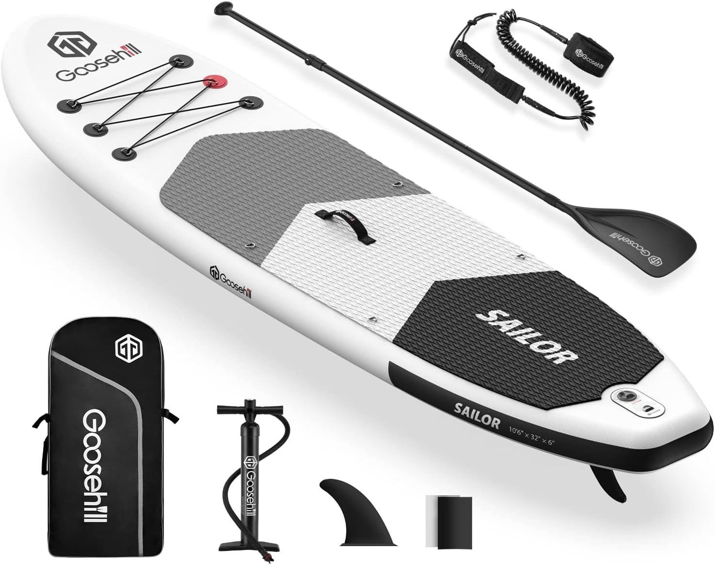 Goosehill Inflatable Stand Up Paddle Board.Premium SUP Pack