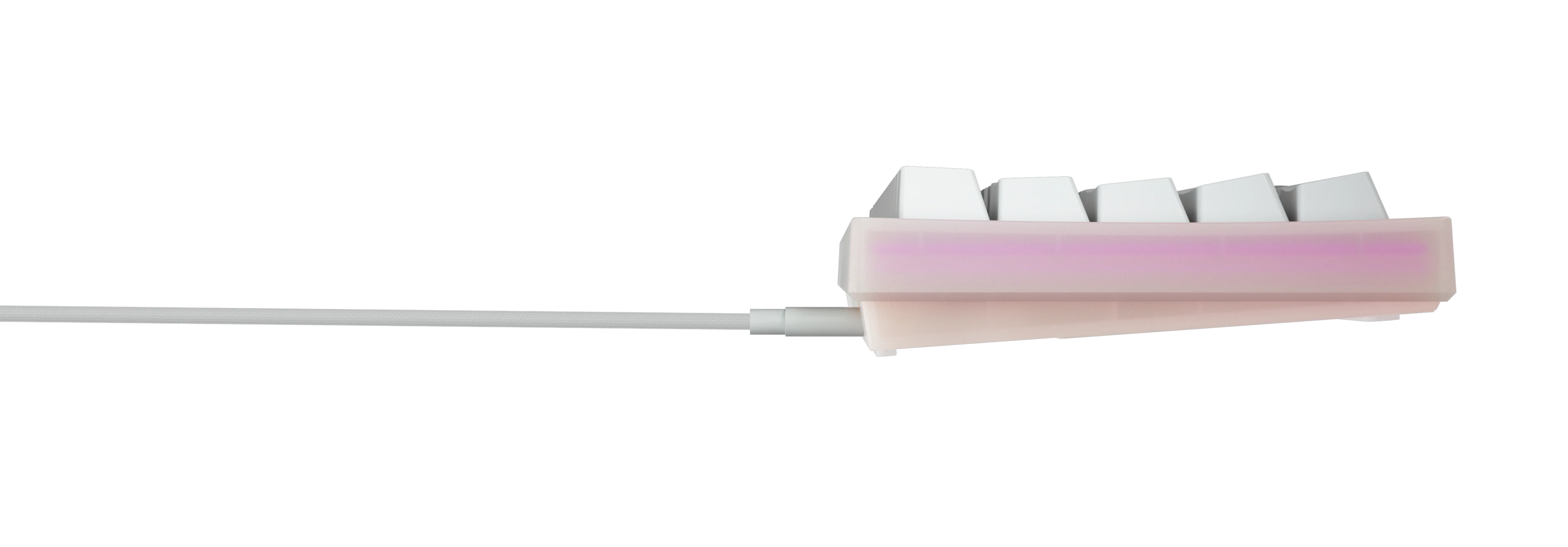 Xtrfy K5 RGB. kompakt. 65 % transparentes Weiß