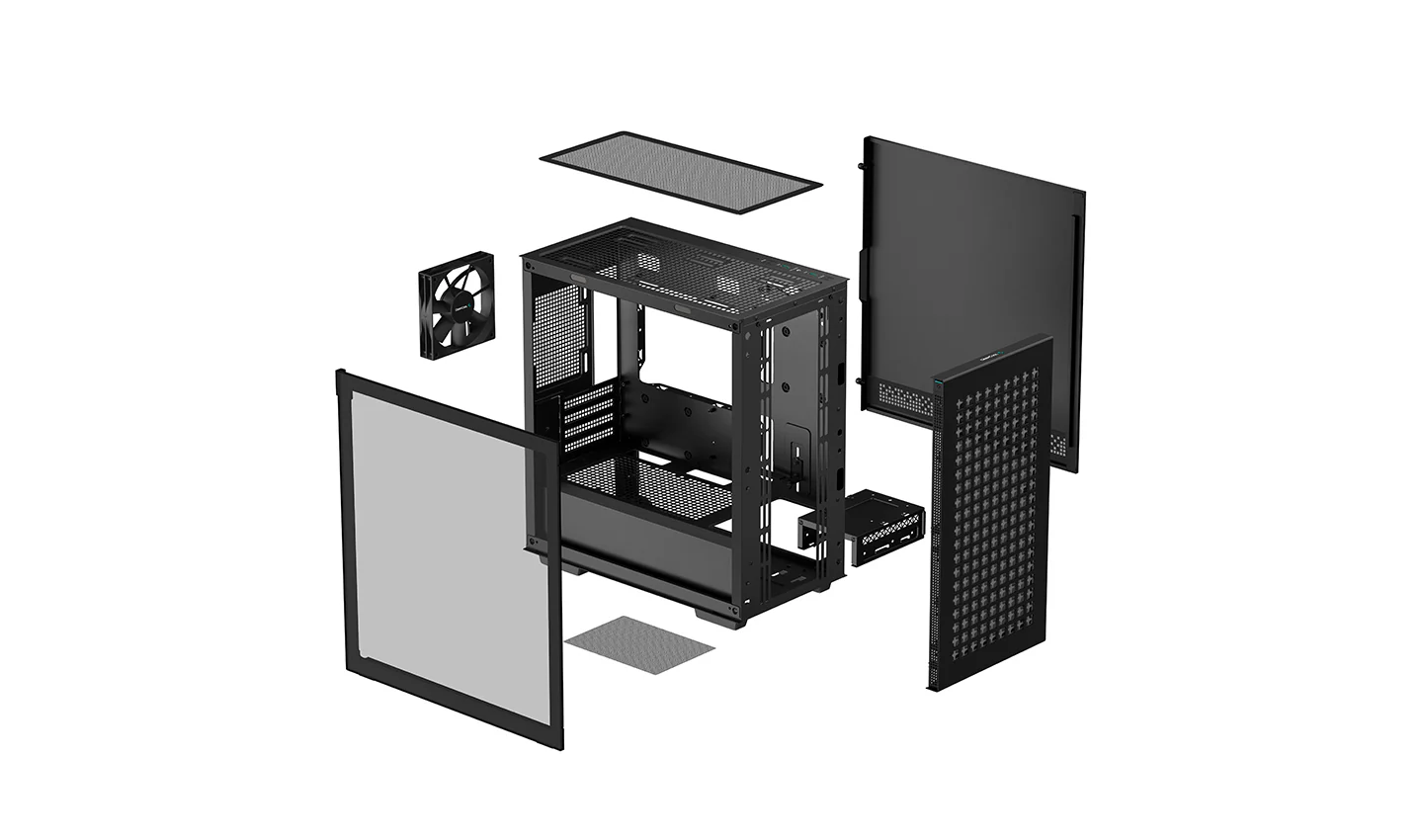 DeepCool CH370 Micro-ATX Case. Black