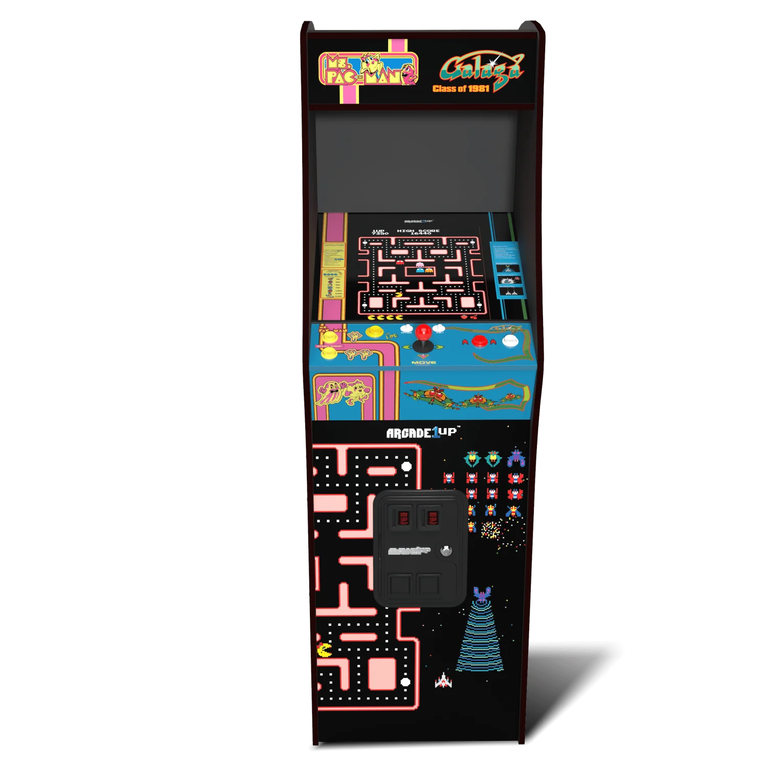 ARCADE 1 UP MS. PAC-MAN VS GALAGA CLASS OF 81 DELUXE ARCADE MACHINE