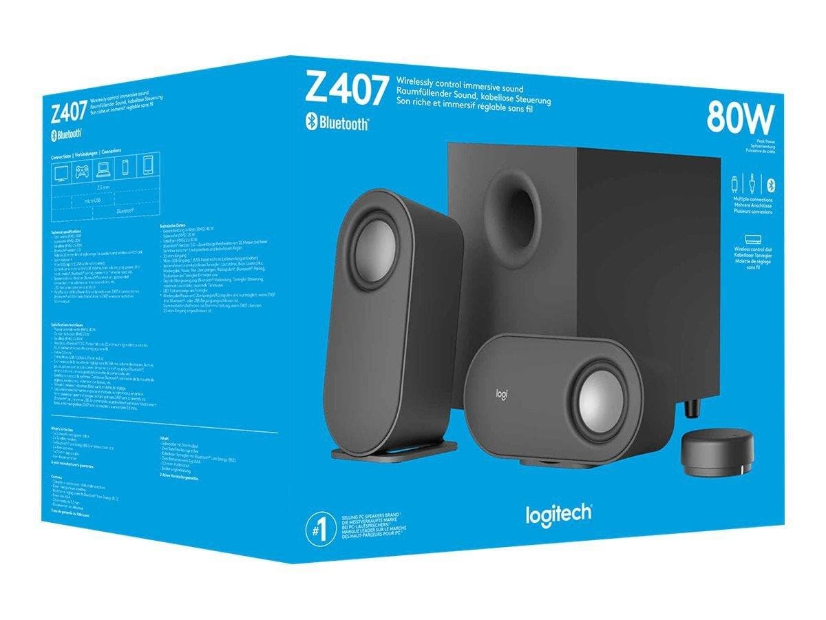 Logitech– Z407 Computerlautsprecher mit Subwoofer und Bluetooth-Verbindung– Graphit