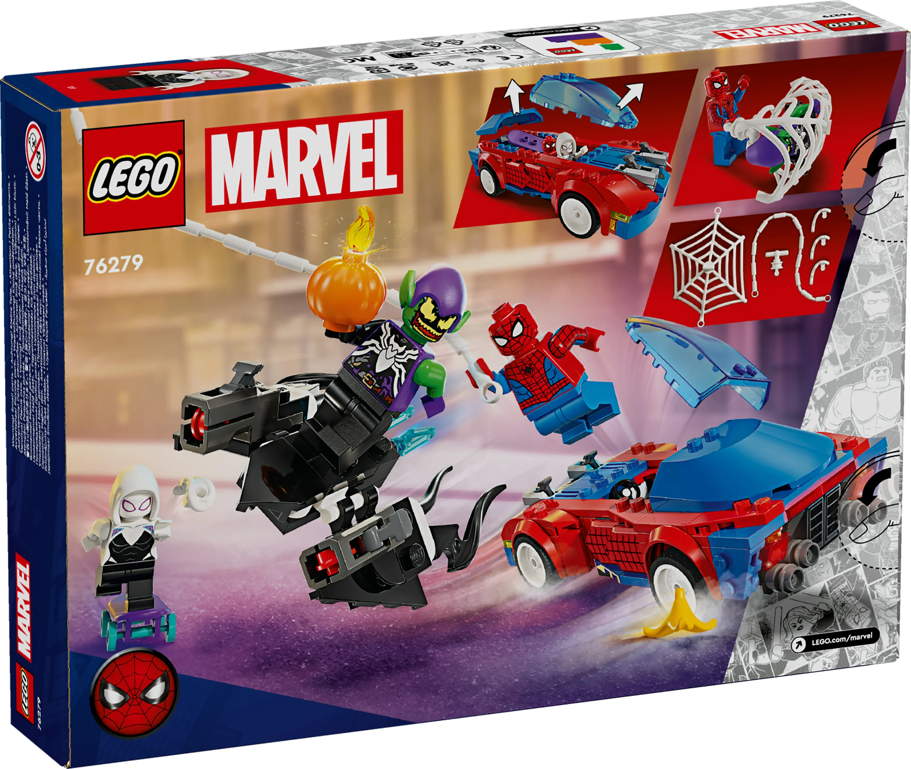 LEGO 76279 Marvel Super Heroes Spider-Man's Racer bil  & Venom Grøn Goblin