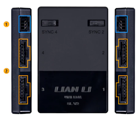 Lian Li UNI HUB SLV2 L-Connect 3 Controller weiße L眉fter