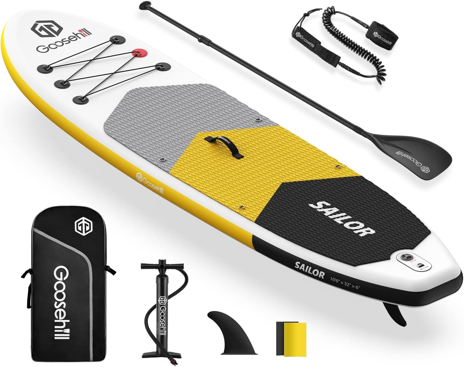Goosehill Inflatable Stand Up Paddle Board.Premium SUP Pack