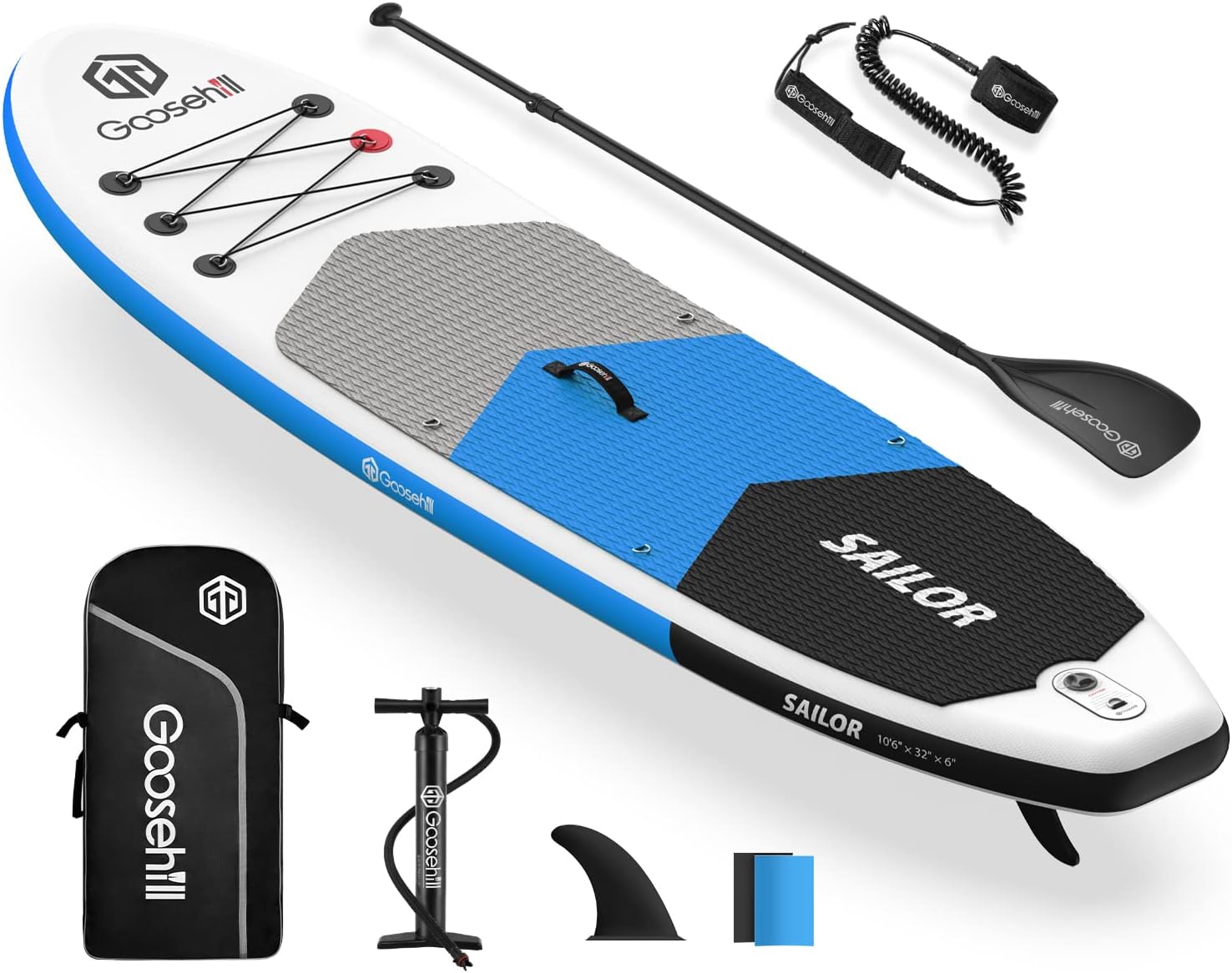 Goosehill Inflatable Stand Up Paddle Board.Premium SUP Pack