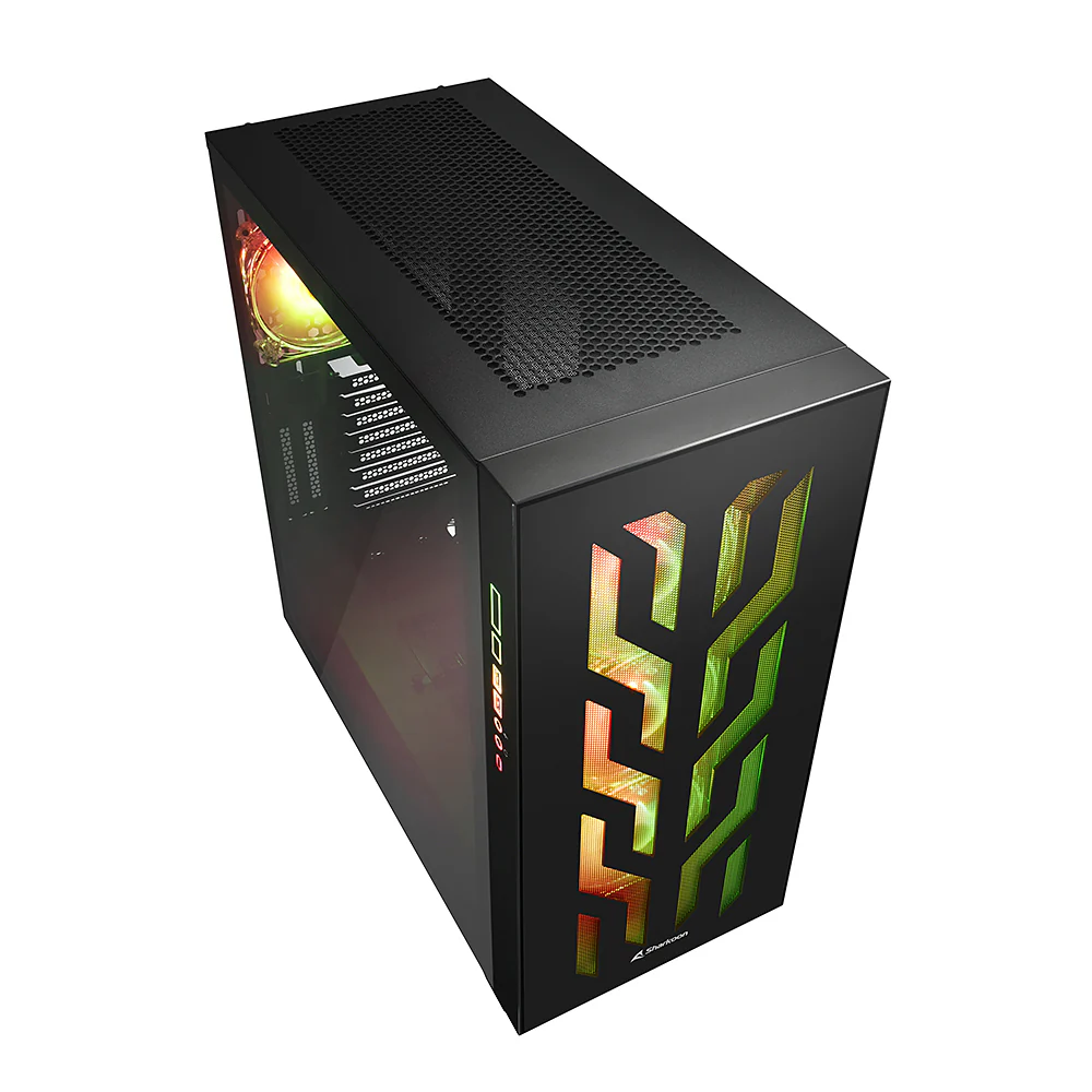 Sharkoon ELITE SHARK CA300T. big tower case (black. 2x tempered glass)