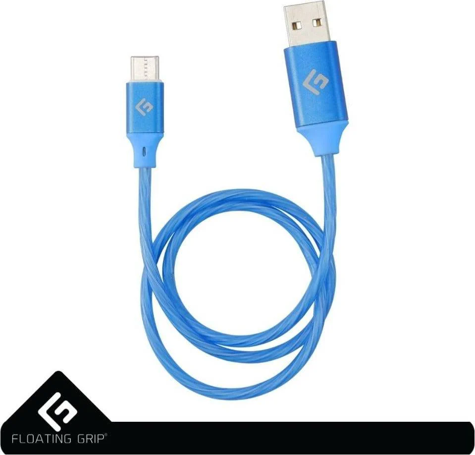 Floating Grip 0.5M LED USB-C Cable (Blå)