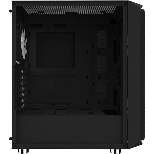 Montech AIR X Black - miditårn. 2x 200mm ARGB + 120mm ARGB. ARGB-controller.