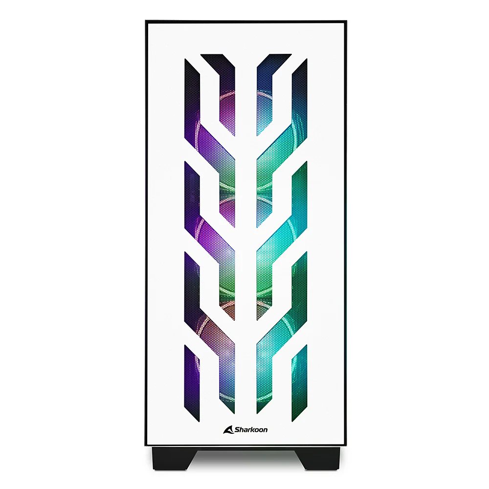 Sharkoon ELITE SHARK CA300T. big tower case (white. 2x tempered glass)