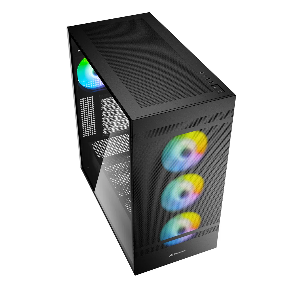 Sharkoon Rebel C50 RGB. tower case (black. tempered glass)