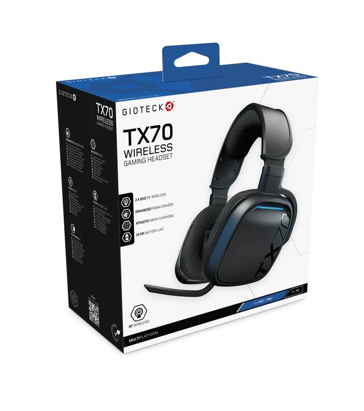 GIOTECK TX-70 WIRELESS RF STEREO GAMING HEADSET