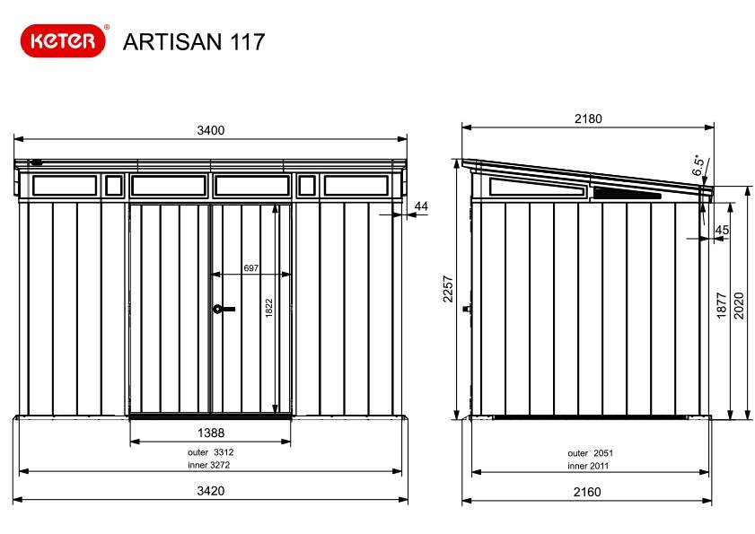 Keter Artisan Shed 11 ft. &times; 7 ft