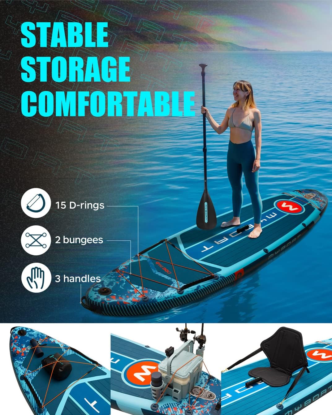 11'6脳34脳6 Extra Wide Inflatable Paddle Board
