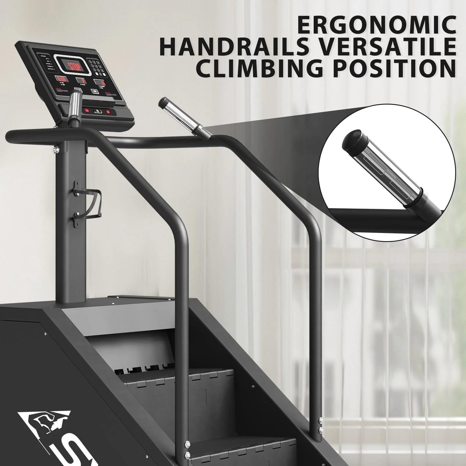 Stairmaster, syedee Stair Stepper with LED Screen, Stepmill Exercise Machine with 12 Workout Programs, 441LBS Step Machine, 24-164 Steps/Minute(Black)