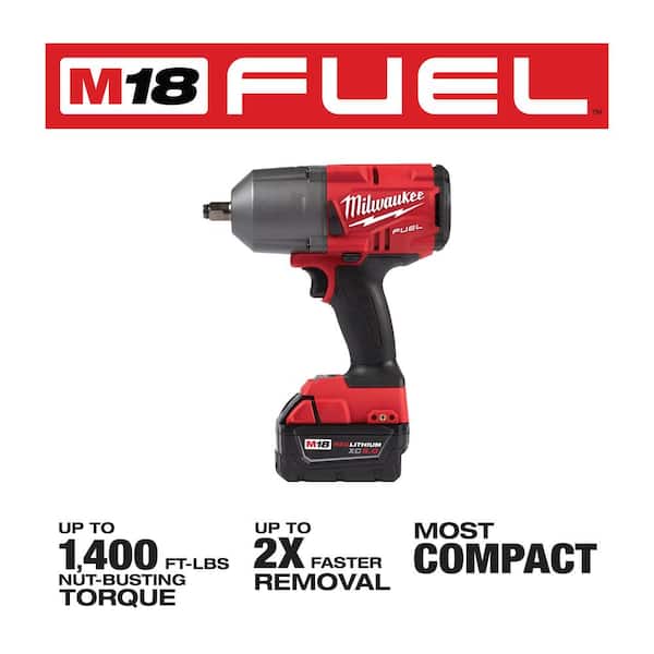 M18 FUEL 18V Lithium-Ion Brushless Cordless 1/2 in. and 3/8 in. Impact Wrench with Friction Ring Kit (2-Tool)