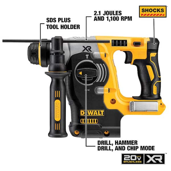 20V MAX XR Cordless Brushless 1 in. SDS Plus L-Shape Rotary Hammer (Tool Only)