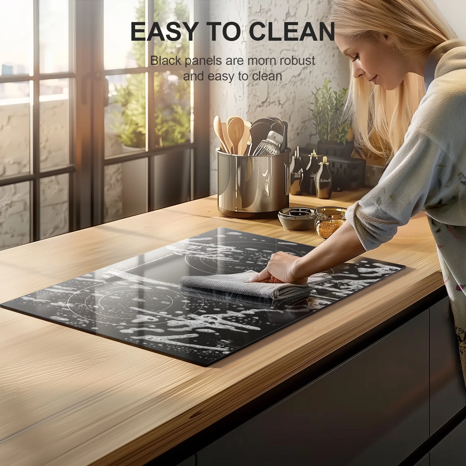 Double Induction Cooktop 1800W Induction Stove Top 2 Burners for Cooking, Sumaki Built-in Electric Cooktops With 9 Power Levels