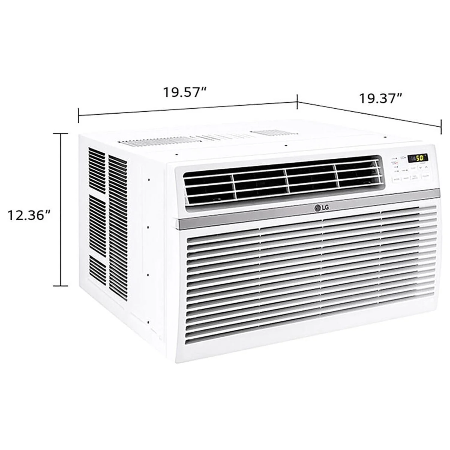 LG 8,000 BTU 340 Sq ft Window Air Conditioner with Remote Control, White, LW8016ER
