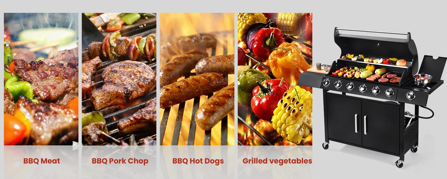 30QT Turkey Fryer Pot with Basket & 10QT Fish Fryer Kit, Include 54,000 BTU Propane Burner Stove for Outdoor Cooking, Holiday Gatherings