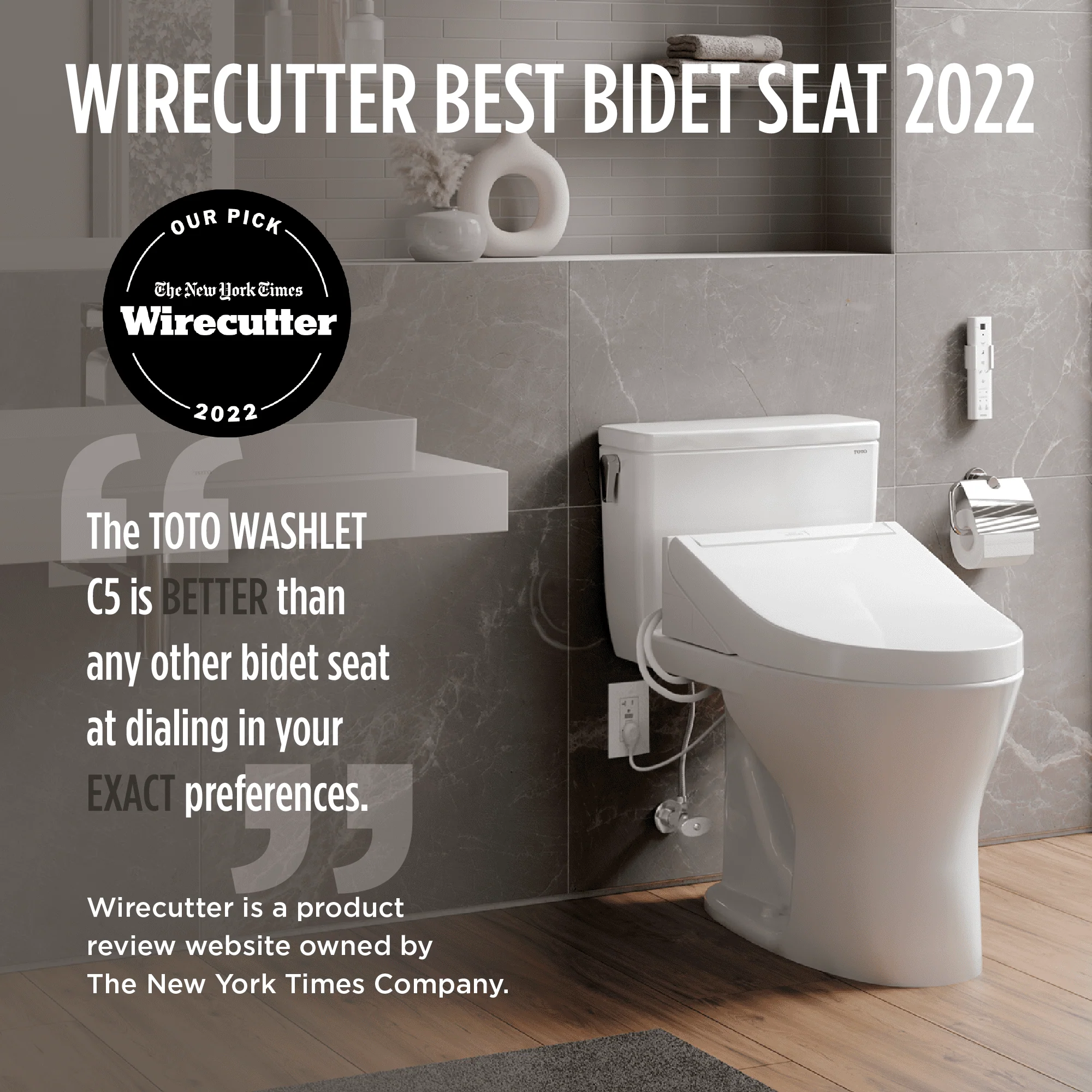 TOTO? WASHLET? C5 Electronic Bidet Toilet Seat with PREMIST and EWATER+ Wand Cleaning, Elongated, Cotton White - SW3084#01